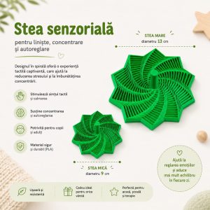 Stea senzoriala 13 cm, 1 culoare